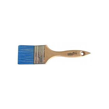 Brosse plate bois Pro Colorline 75% fibre PE bleu + 25% soies blondes MIX / 50mm - Acryl - 